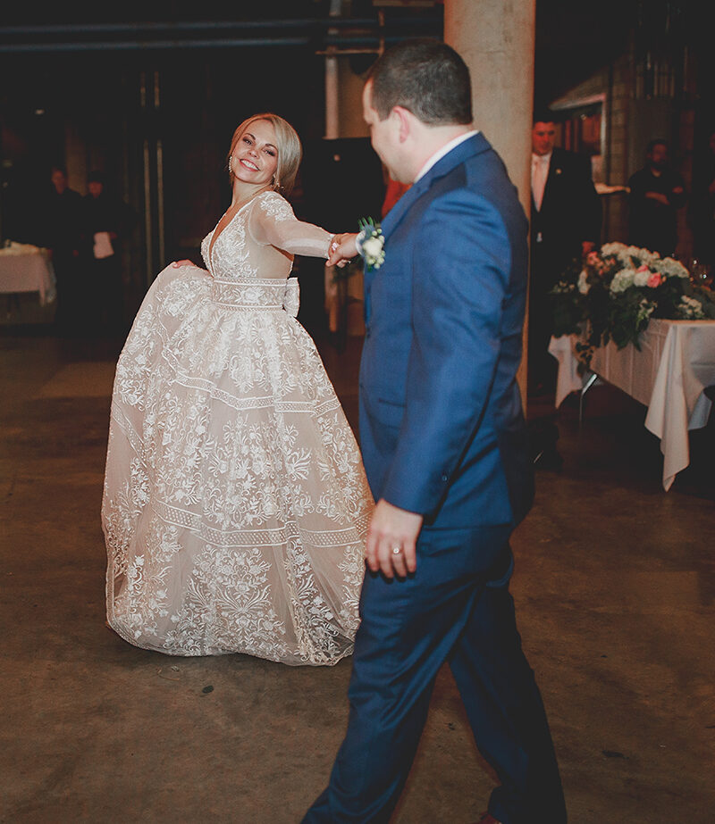BRITTANY + STU. Bride and husband on dance floor